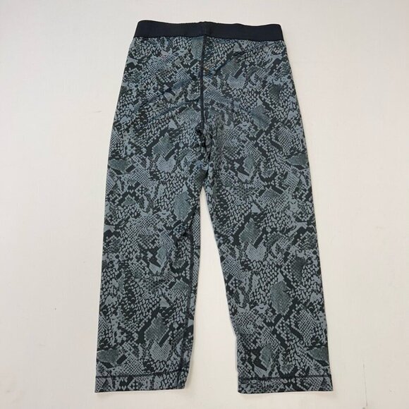 Nike Pro Womens Cropped Pants Multicolor Dri Fit Pull On Stretch Snake Print S - Picture 5 of 10